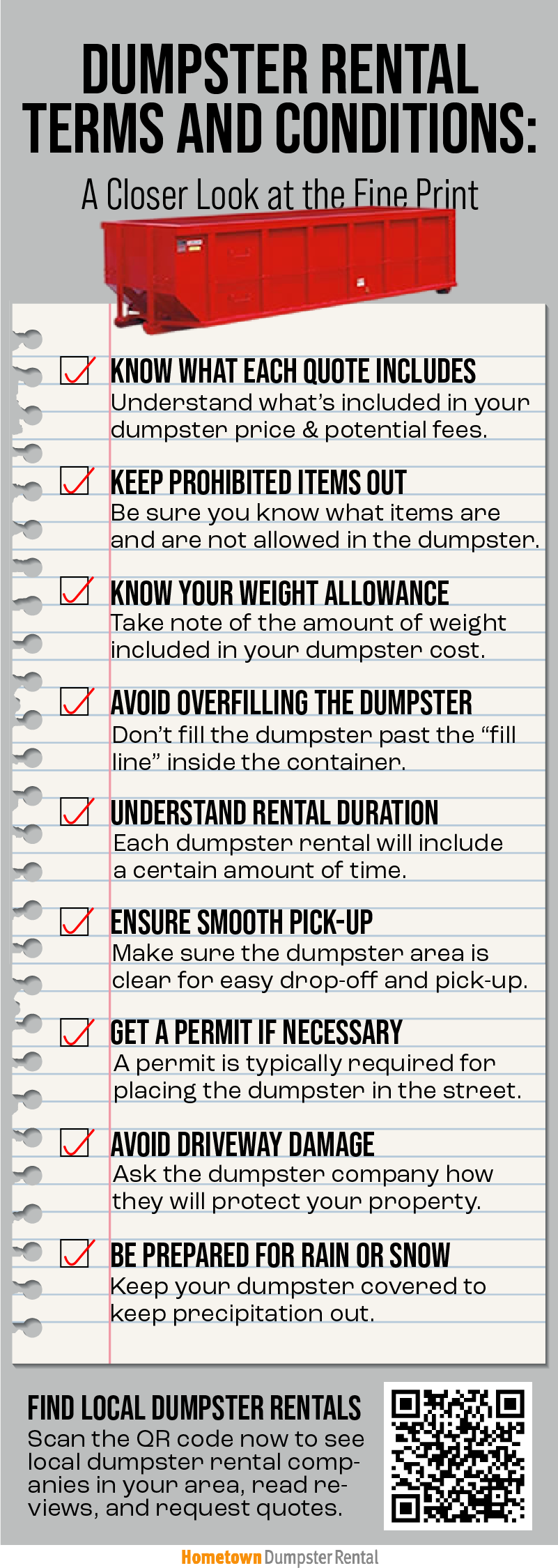 Dumpster Rental Terms and Conditions: A Closer Look at the Fine Print